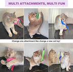 Cat Toys for Indoor Cats, 2 Retractable Cat Wand & 7PCS Worm Teaser Refills - Image 6