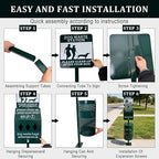 Dog Waste Station, 12 Gallons Pet Waste Bin, Outdoor Dog Waste Disposal System - Image 8