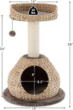 PETSITE Modern Cat Tree Tower, Paper Rope Natural Bowl Shaped - Image 7