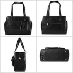 Dog Carrier Purse, Fashion Leather Pet Carrier Bag, Airline Approved Soft Sided - Image 4
