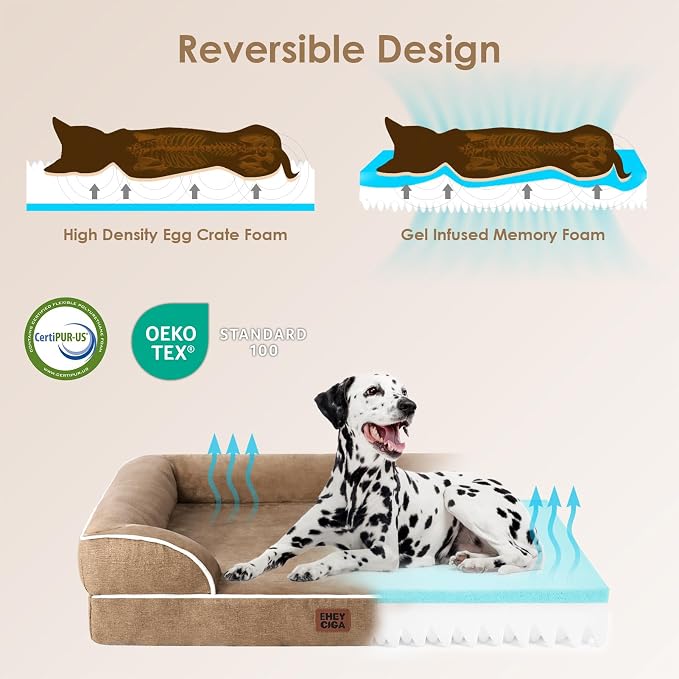 EHEYCIGA Orthopedic Dog Bed for Small Dogs, Waterproof Memory Foam Small Dog - Image 4
