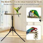 kathson 28-60inches Height Adjustable Bird Perch, Pepperwood Parrot Perch Stand - Image 6