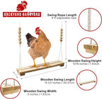 Chicken Swing Toy for Coop Handmade in USA Natural Safe Wooden Accessories - Image 4