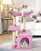 FISH&NAP Cute Cat Tree Kitten Cat Tower - Image 2