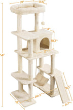 Yaheetech 54in Sturdy Cat Tree for Large Cats, Hammock & Top Perch, Indoor Pet - Image 7