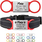 Custom Slide On Pet Tag ID, Fancy Silent Dogs & Cats Personalized No Jingle by Pawnimals