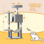 Sweetcrispy 44 Inch Cat Tree Tower, Cat Climbing Tower - Image 6