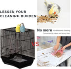 Bird Cage Cover, Parakeet Cage Acessories Adjustable Seed Catcher Birdcage Seed - Image 7