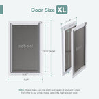 Baboni 3-Flaps Pet Door for Interior and Exterior Doors, Steel Frame and - Image 4