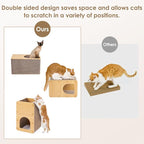 EHEYCIGA Cardboard Cat Scratcher House, 17-Inch Corrugated Cat Scratcher - Image 4