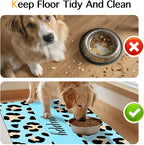 Puppy Feeding Mat 20x12 inch Blue Leopard Print Dog Bowl Placemat Non Slip Mat - Image 8