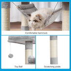 Hey-brother Large Multi-Level Cat Tree Condo Furniture - Image 6
