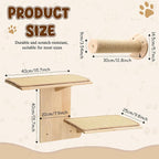Novabright 3 Pcs Cat Wall Shelves Set, Double-Layer Platform Cat Wall Furniture - Image 2
