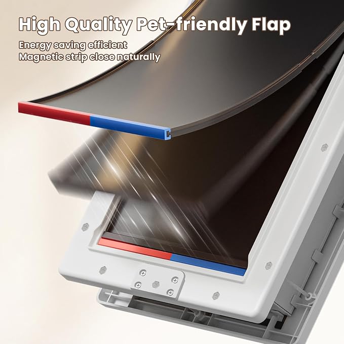 XL Dog Door for Door, Never Rust Plastic Extra Large Doggy Door for Interior - Image 4