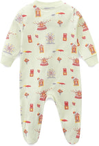 Unisex Baby Boy and Girl Zipper Onesie Toddler Footie One-Piece Infant Romper - Image 2