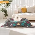 Luciphia 1 Pack 3 Blankets Fluffy Premium Fleece Pet Blanket Flannel Paw - Image 6