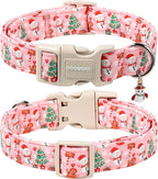 DOGWONG Christmas Dog Collar- Cute Pink Snowman Dog Collars, Adjustable - Image 2