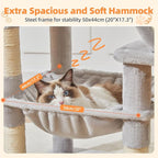 Taoqimiao Cat Tree 57.5-Inch, Cat Tower - Image 4