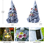 Goodeco Sitting Gnome Holding Flower Statue - Image 4