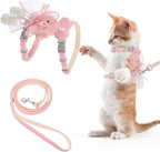 TIESOME Cat Harness and Leash Set, Adjustable Gradient Kitten Harness Escape by TIESOME