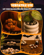 Uniclife 20 Pcs Halloween Mini Pumpkin Decorations, Halloween Fish Tank Decor - Image 7