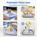 kathson Collapsible Kitten Litter Box, Foldable Anti-Splashing Small Kitty - Image 7