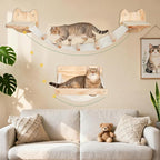 Cat Wall Shelves and Hammock Set, Cat Bridge Wall-Mounted - Image 7
