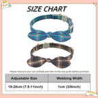 Cotton Bowtie Cat Collar with Bell 2 Pack Plaid Breakaway Kitten Collars with - Image 7