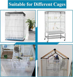 ASOCEA Large Bird Cage Seed Cather, Bird Cage Cover Adjustable Soft Airy Skirt - Image 5