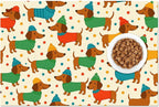 Cute Dachshund Dogs Pet Food Mat Spill-Proof Pet Feeding Mat - Image 8