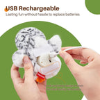 Potaroma Flapping Owl Cat Toys, Lifelike Bird Chirp, Rechargeable Touch - Image 5