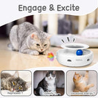 ORSDA 2in1 Interactive Toys for Indoor Cats, Timer Auto On/Off, Cat Toy Balls & - Image 4