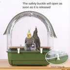 Small Bird Cage, Transparent Bird Travel Carrier, Full View Cockatiel Cage - Image 4