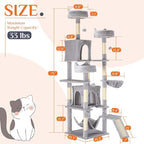 DUMOS Tall Cat Tree 75 Inch, Large Multi-Level Cat Tree Tower - Image 2