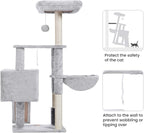 Heybly Cat Tree with Cat Self Groomer Brush, Cat Tower Condo - Image 6