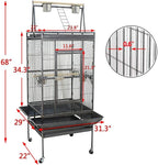 Nova Microdermabrasion 68-Inch Height Wrought Iron Standing Large Play Top Bird - Image 5