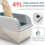 8" Deep Stainless Steel Cat Litter Box - Image 2