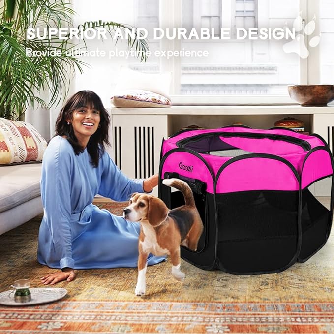 Pet Cat Playpen for Indoor Cats Enclosed, Portable Foldable Dog Playpen Outdoor - Image 2