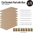 8 Packs in 1 Cat Scratch Pad, Cat Scratcher Cardboard, Reversible, Durable - Image 2