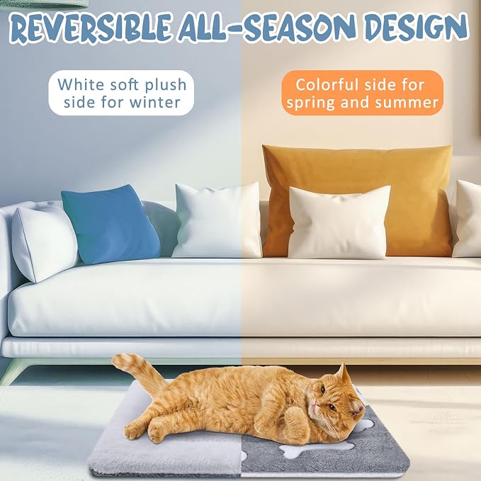 VitalCozy 2 Pack Self Warming Cat Mat Self Heating Pad Bed Reversible Machine - Image 7