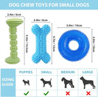 3-Pack Puppy Chew Toys for Teething Relief – Soft & Durable Rubber Toys for - Image 2