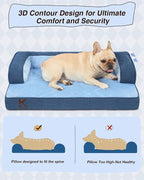 KSIIA Washable Dog Bed Large Sized Senior Dog, Orthopedic Warm Soft Pet Sofa - Image 4