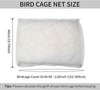Bird Cage Seed Catcher, 60-118'' Large Bird Cages Cover, 31.5'' H Adjustable - Image 2