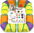 Retro Shaw 25Pcs Cat Toys with Kitten Tunnels, Interactive Kitty Toys by RetroShaw