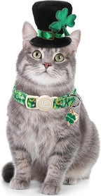 Cat Collar, Spring Green Trefoil Cat Collar - Image 5