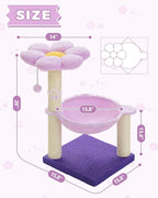 Flower Cat Scratching Post, Replaceable Toy Ball - Image 7