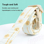 Faygarsle Sunshine Pattern Dog Collar, Adjustable Cotton Fabric, Cute Design - Image 3