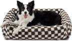 JOEJOY Dog Bed Medium Size Dog, Rectangle Washable Orthopedic Corduroy Fleece by JOEJOY