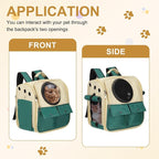Pet Backpack Carrier, Portable and Ventilated, Oxford Cloth, Dogs Cats and - Image 5