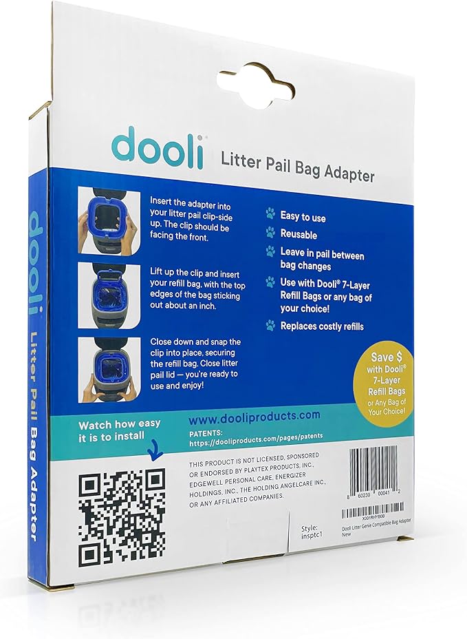 Cat Litter Pail Bag Adapter, Fits Litter Genie, Fits LItter Genie Plus - Image 2